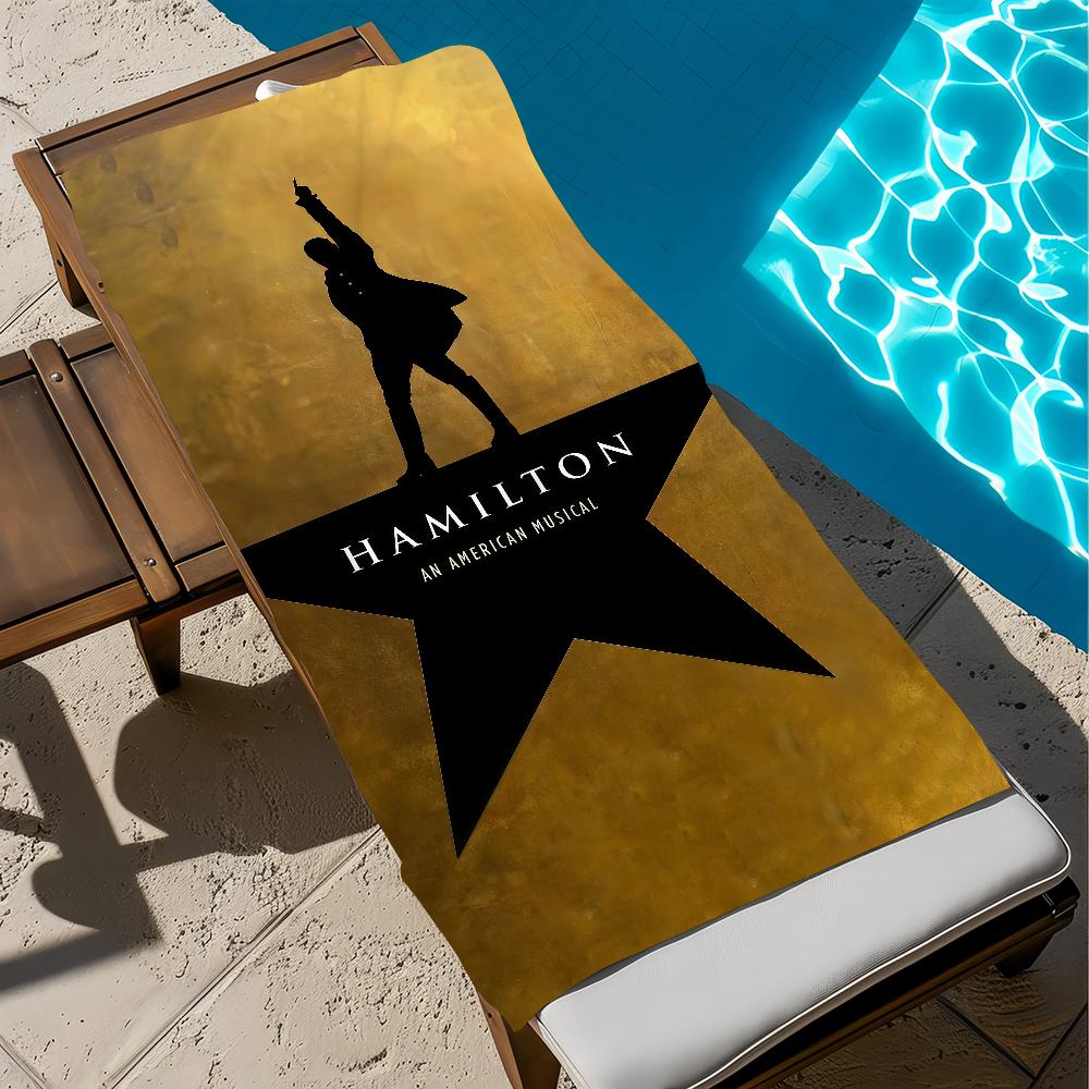 H-Hamilton-N LOGO Towel Large Quick-Drying Microfiber soft Beach Towel for Travel Fitness Sauna Bathing Camping