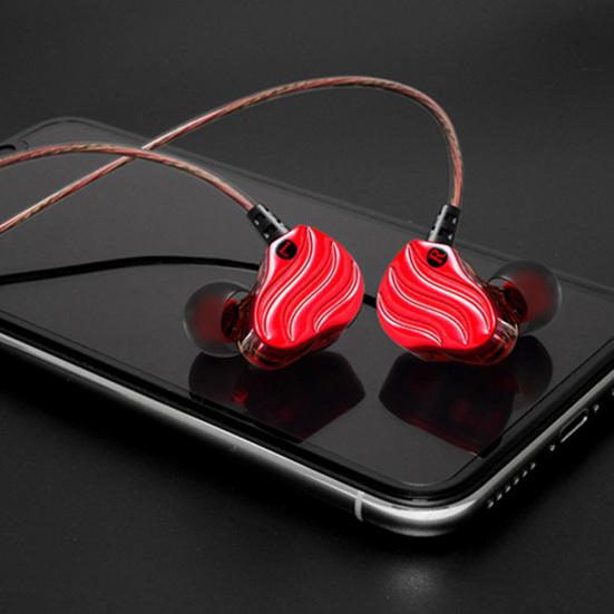 QKZ KD4 Wired In-Ear Bass HiFi Dual Units Earphones Running Sports Headphone