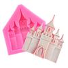 Soft Silicone Molds Castle House Building Shape for Fondant Chocolate Cake Decoration Bakeware DIY Plaster Making Moulds