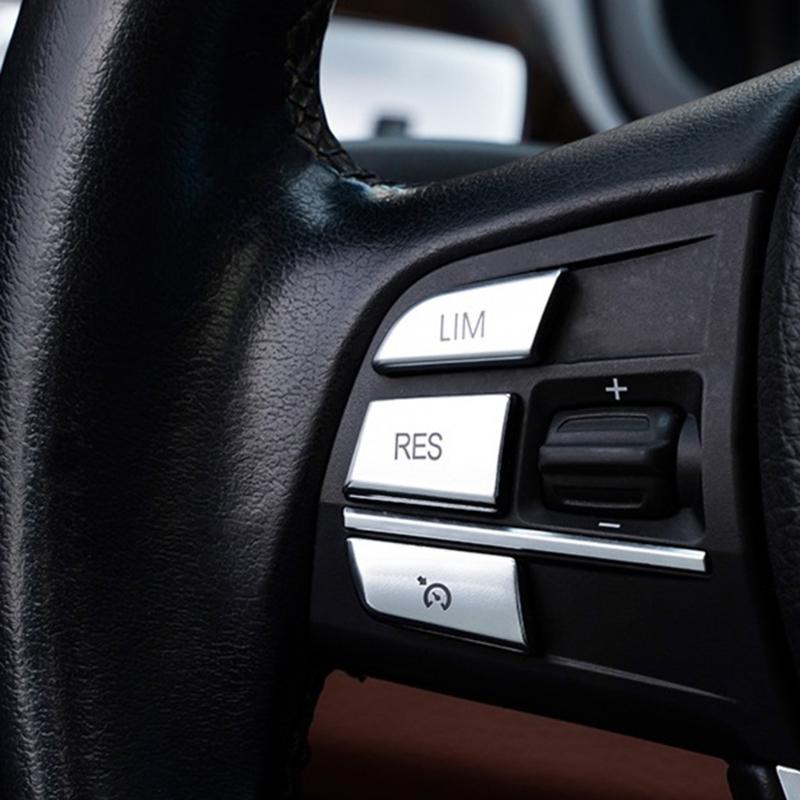 Чехлы на кнопки рулевого колеса, наклейки для отделки, наклейки для 5, 6, 7 F01 F02 F06 F07 F10 F12, автомобильные аксессуары, внутреннее украшение