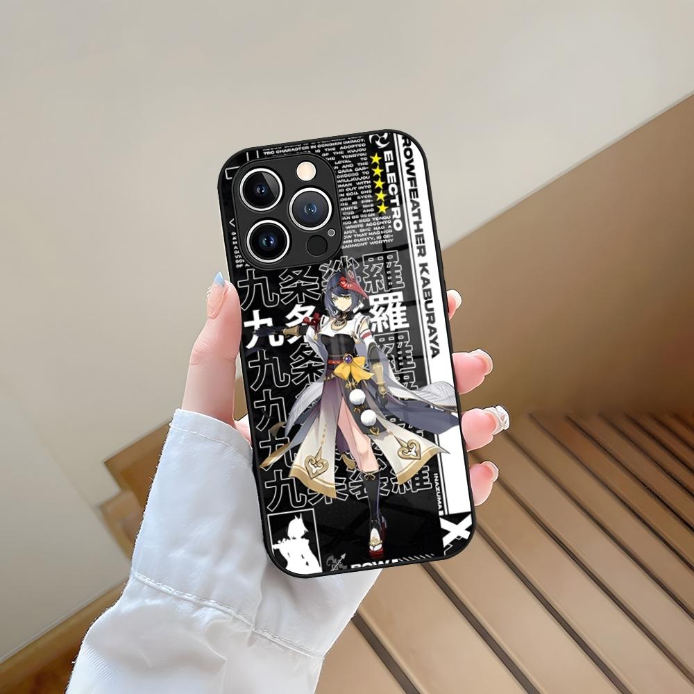 Чехол для телефона Genshin Impact Закаленное стекло Для IPhone 13 17 15 16 14 12 11 Pro Max Plus Mini XR XS SE2020 Coque