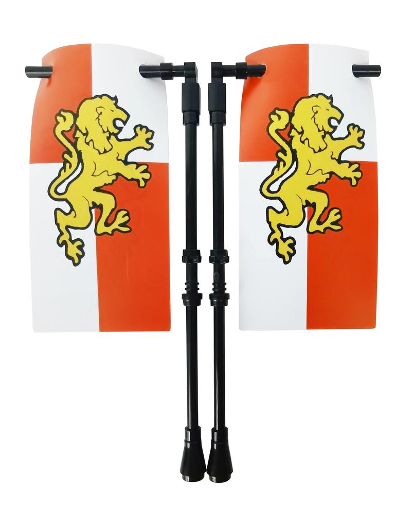 Флаг Строительный блок Средневековые города-государства Военная фигурка Флаг Оружие Древний Священная Римская империя Иерусалим Рыцарь Святого Лазаря Легион Игрушка