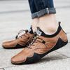 Leather Shoes2024 Trendy Street Casual Shoes Comfortable Foot Feel Handsome Black Flat Shoes Men's Autumn Plus Size Date Walking