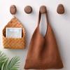 Scandinavian Solid Wood Handle Clothes Hook Coat Hook Wall-mounted Hook Punch-free Door Clothes Hanger Pebble Shape Cabinet Door