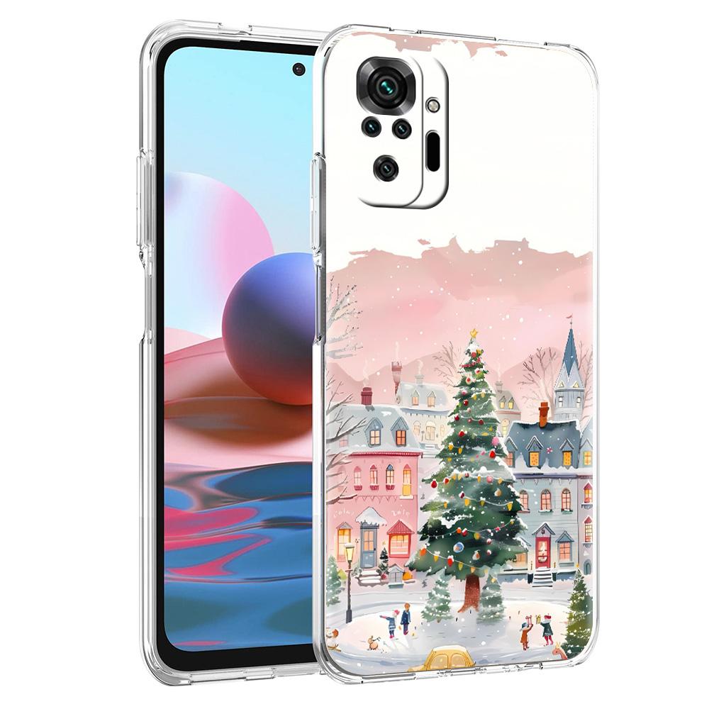 Чехол для телефона для Xiaomi Redmi Note 15 14 5G 13 12 10 11 Pro Plus 4G 14C 13C 12C Мягкий ТПУ чехол Мультяшный Рождественский стиль