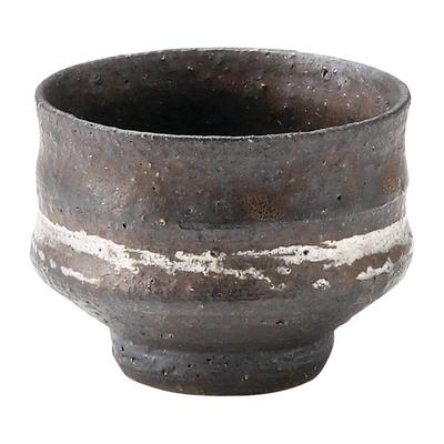 Керамическая чашка для саке Marui Seito Shigaraki Ware Hechimon, с золотой отделкой, MR-3-3001B