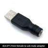 USB-адаптер "папа-мама" DC-штекер 3,5*1,35 мм 4,0*1,5 5,5*2,1 2,5 Зарядный штекер блока питания