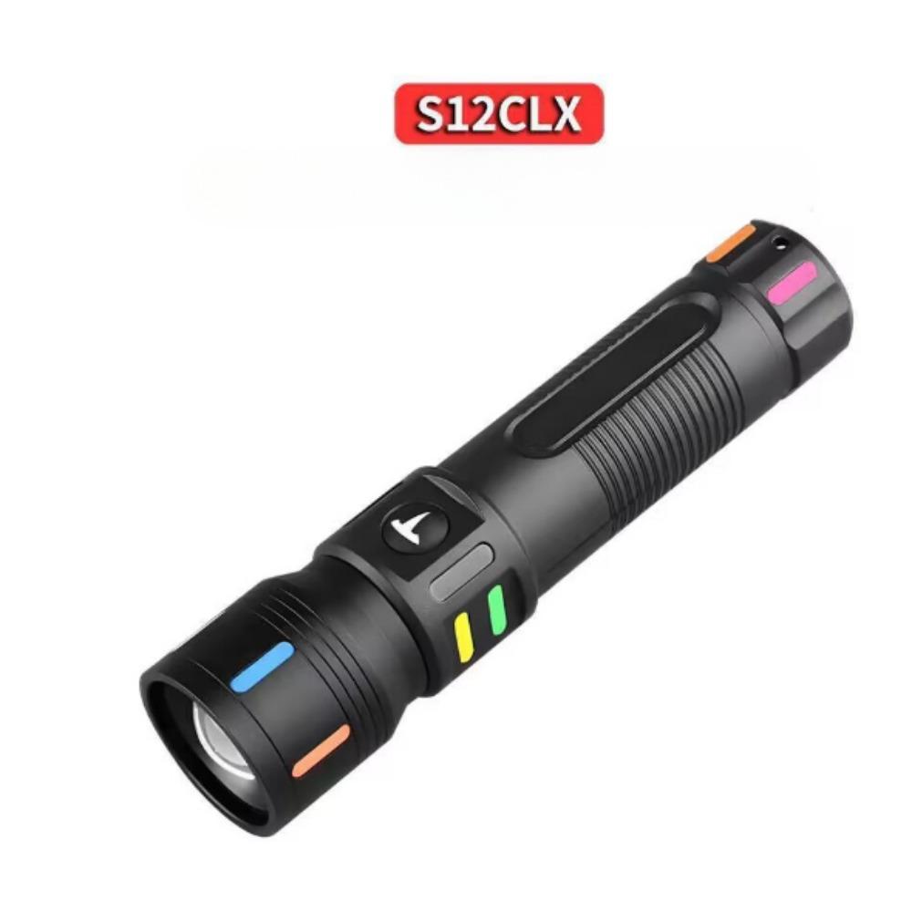 Powerful Small Flashlight High Power Rechargeable Led Flashlight 2000mah Built-in Battery Fluorescence ABS Portable Torch