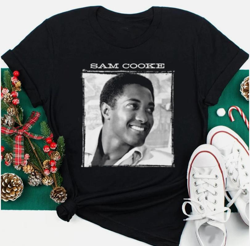 New Sam Cooke Singer Music TShirt the Star Black unisex S234XL shirt Unisex T-Shirt