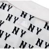 MLB Мягкое и удобное платье с принтом по всей поверхности, свободное, повседневное, с воротником-поло, с коротким рукавом, женское, белое 3FOPM0643-50CRS