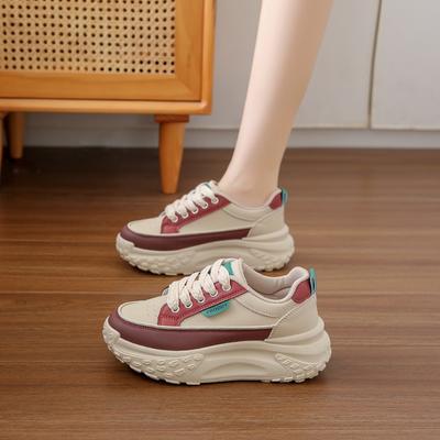 Новые кроссовки для пап женские осенние студенческие спортивные кроссовки для бега повседневные на толстой подошве увеличивающие рост -1