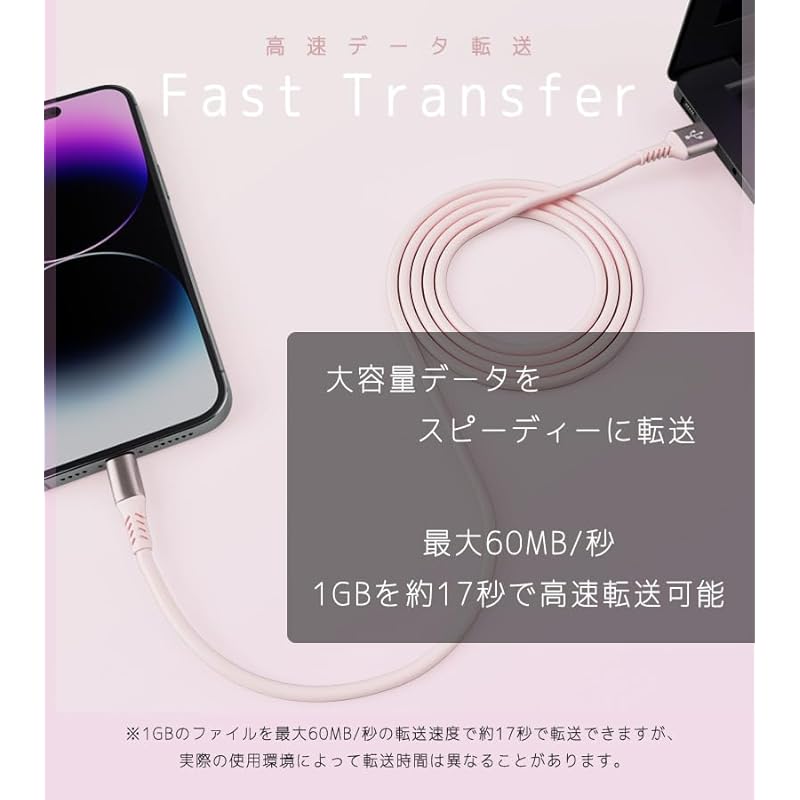 13 Colors 4 Length PD Rapid 15W 60W 100W 100% Silicone Ultra Durable USB-A Type-C To Type-C[inklink Japan Official] Charging Cable iPhone Charging