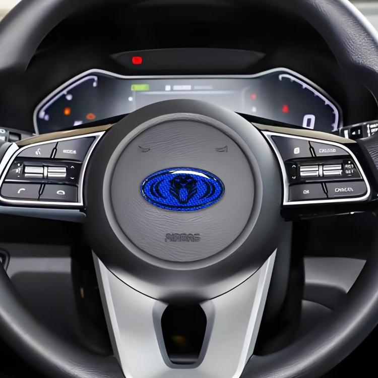 1pcs lion carbon fibre 3D 6cm steer wheel emblem Sticker Car Steering Wheel Car Interior Emblem Car styling Accessories For KIA rnqt40