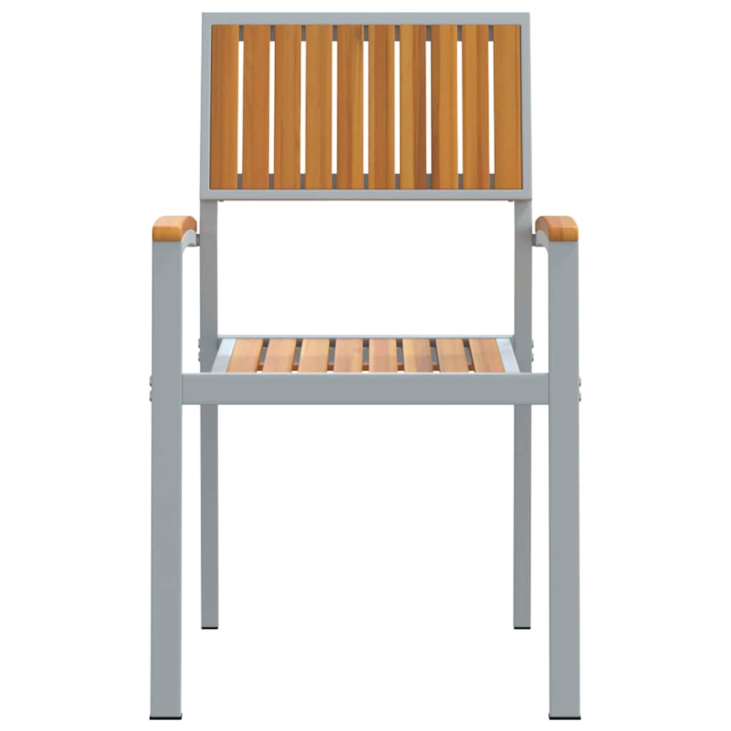 Stackable Chair 8 pcs Brown 56 x 57 x 87 cm Solid Acacia Wood