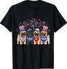 Pug Dog 250 Years American 1776 2026 4th July T-Shirt