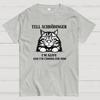 Tell Schrodinger Im Alive Science Humor Black Cat Funny Cotton Summer Casual Cool Loose T-Shirt