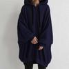 Women's Fall Hooded Drawstring Sweatshirt Jacket Long Sleeves Pocket Zipper Placket Sweatshirt Large Size S-5XL