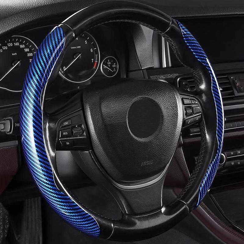 CRS1 Car Carbon Fiber Steering Wheel Cover Interior parts For Mercedes Benz A B C E S Class W204 W205 W212 W213 W176 GLC CLA AMG W177