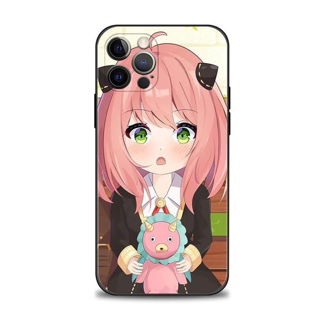 Чехол для телефона Apple Iphone 14 13 12 11 Pro Max 13 12 Mini Xs Max Xr X 7 8 6 6s Plus, чехол Spy X Family Pink Smile Anya Damian