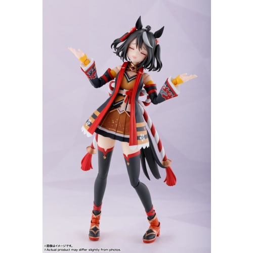 TAMASHII NATIONS S.H.Figuarts Uma Musume Pretty Derby Kitasan Black, примерно 140 мм, окрашенная подвижная фигурка из ПВХ и АБС
