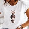 Moon Space Lovely Trend Cute Clothing Casual Short Sleeve Print Tee Top Summer Fashion Tshirt Lady Female Graphic T-shirt