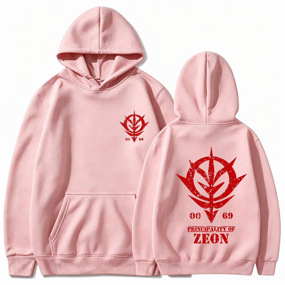 Gundam Principality Of Zeon Hooded Sweatshirt, Unisex for Men Women Anime Manga Graphic Hoodie Streetwear Autumn Winter Tops