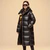 New Arrivals Female Winter Hooded Casual Down Coats Women Black X-Long 90% White Goose Down Thicken Warm Jackets