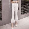 Корейские модные летние женские шифоновые капри с высокой талией в стиле пэчворк, брюки-капри для женщин, брюки-клеш, женские брюки