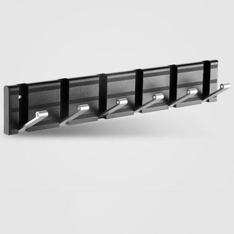 Невидимый складной настенный крючок, черный, серебристый, золотой, алюминиевый, для прихожей, ванной, туалета, двери, для хранения одежды и полотенец 1 2 3 4 5 6 Крючки