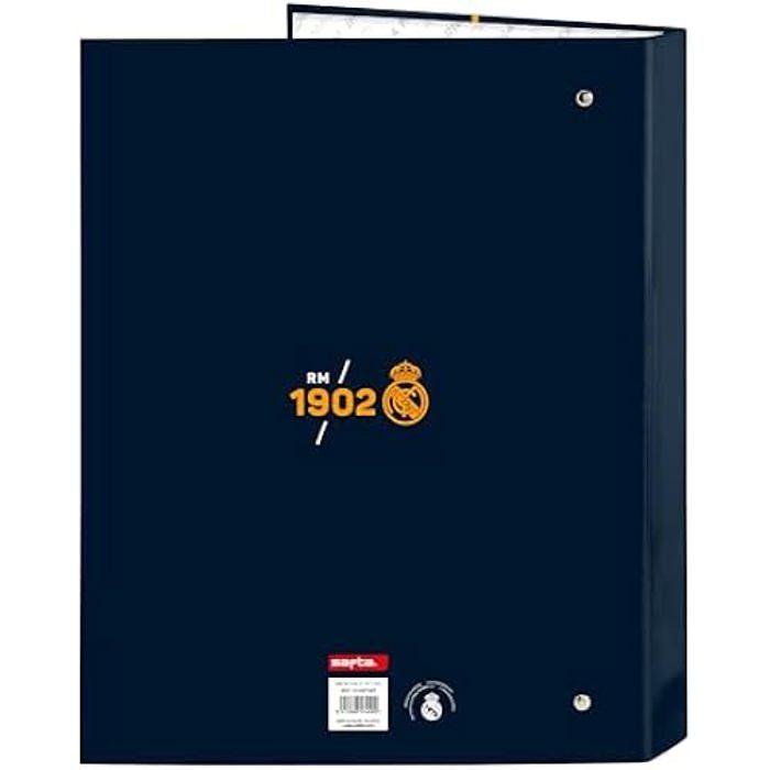 Classeur - SAFTA - Real Madrid 2ème équipe 24/25 - Couverture rigide - 4 anneaux - Bleu marine