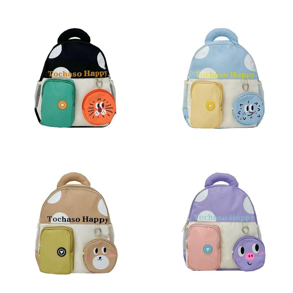 Trendy Large Capacity Children's Backpack In Black Purple Blue Khaki And Pink Colors