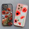 Чехол 'Цветок мака Горячий красный' для iPhone 17 16 12 13 Pro Max Mini 11 14 15 Pro Max XS X XR 7 8 Plus Ударопрочные задние крышки