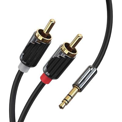 Аудиокабель RCA на 3,5 мм штекер, кабель 3,5 мм на 2 RCA штекера, Y-разветвитель B06XFTHCNY