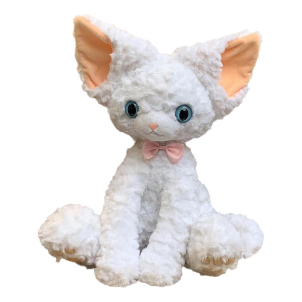 Devon Black Rex Cat Plush Toy Doll Pillows With Various Colored Eyes Girls Gift
