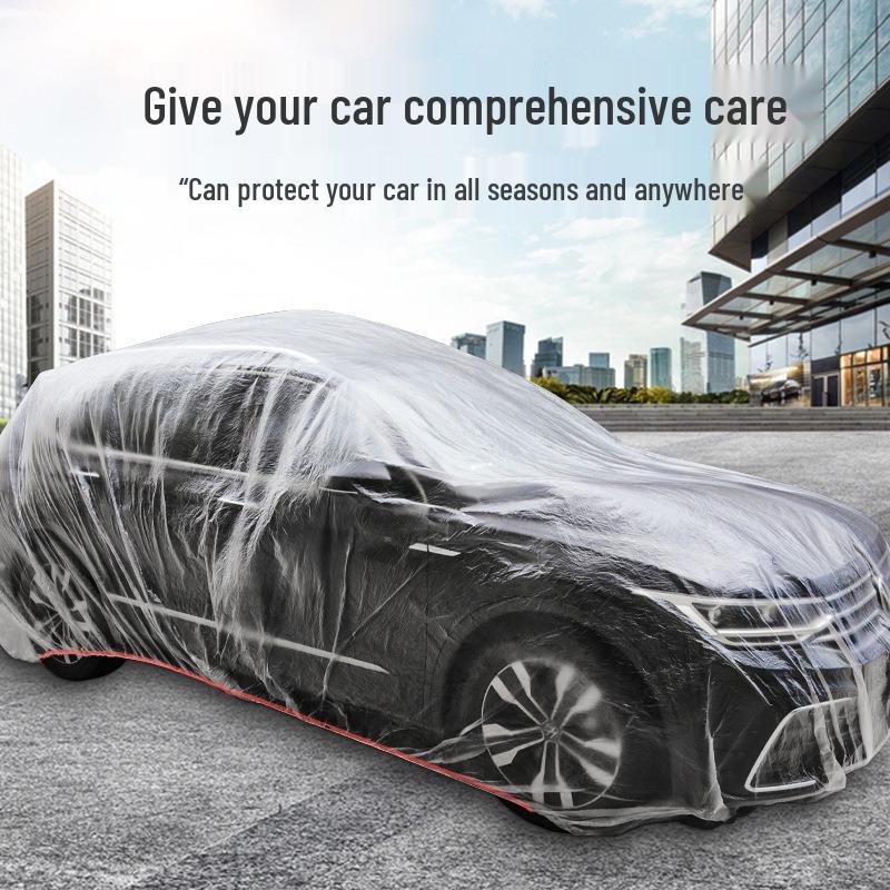 Универсальный прозрачный чехол для автомобиля: Защита от солнца, пыли и дождя для седанов и внедорожников - всесезонное использование.