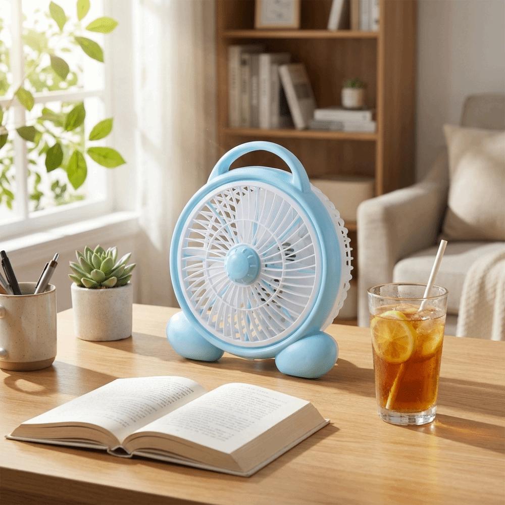 Rechargeable Power Supply USB Rechargeable Mini Desk Fan Quiet Personal Cooling Fan Office