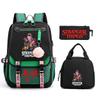 Модный Детский Рюкзак Stranger Things Комбинация Три Предмета Универсальный Для Мальчиков и Девочек Студенческая Школьная Сумка