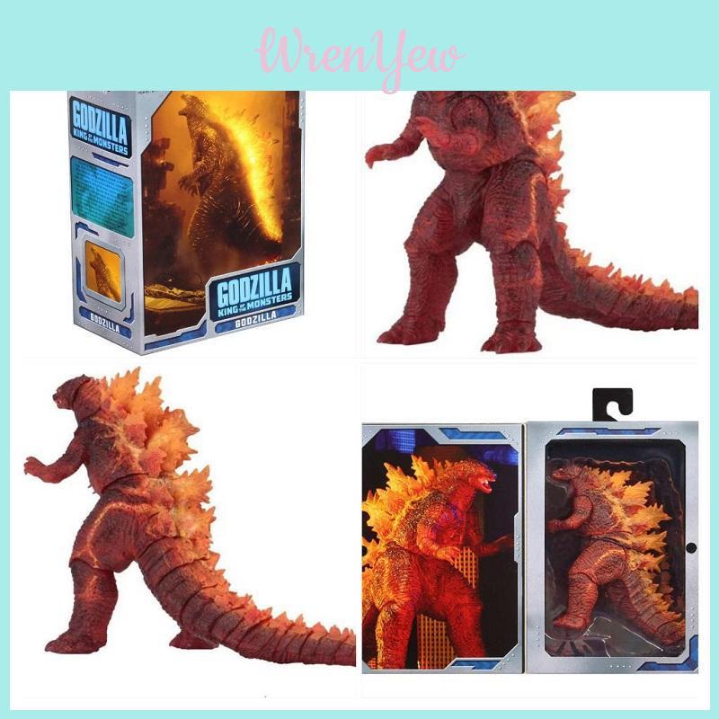 Burning Godzilla Action Figures Featuring Articulated Joints And Realistic Detailing