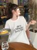2025 New Summer New Printed Letters Loose and Versatile Cotton Short-sleeved T-shirt Women's Design Niche Top