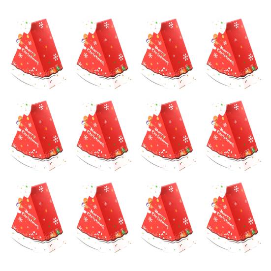 Christmas Candy Boxes Tree Shaped Candy Packaging Box Small Paper Treat Gift Boxes for Christmas New Year Party Supplies