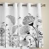 Современные оконные шторы с черно-белыми цветами, роскошные модные шторы для гостиной, спальни, кухни, шторы