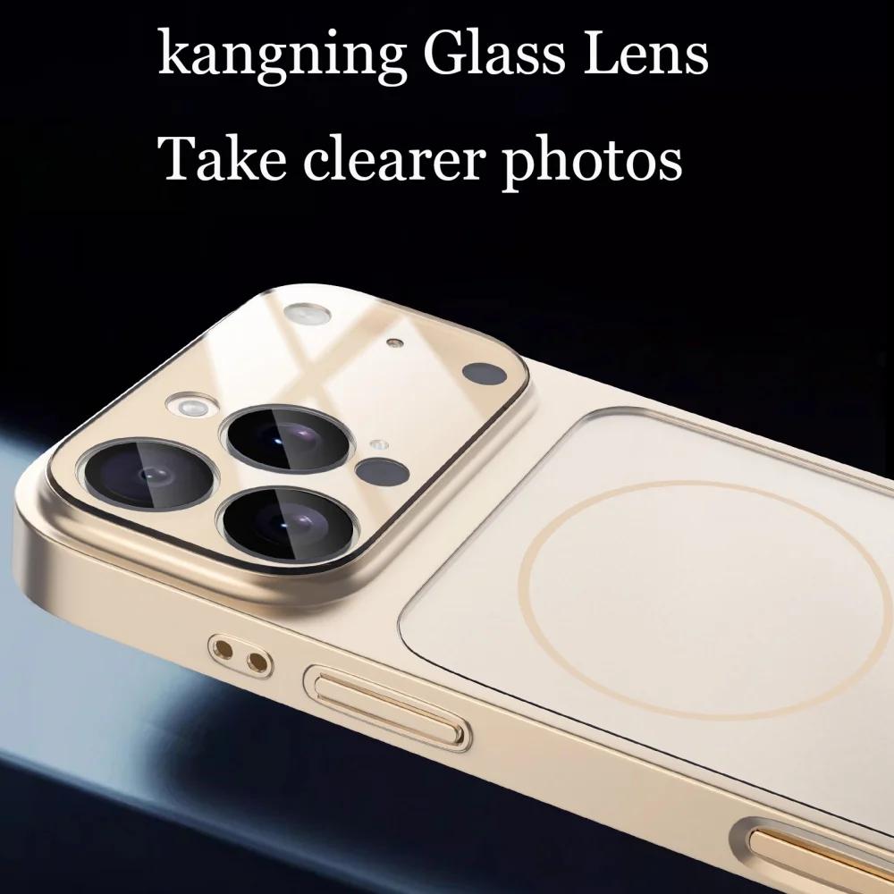 Роскошный матовый акриловый чехол для телефона MagSafe для iPhone 15 16 1114 13 12 17 Pro Max Air Plus Магнитный бампер Задние чехлы Обложка