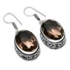 Smoky Topaz Gemstone Handmade 925 Sterling Silver Jewelry Earring 1.50