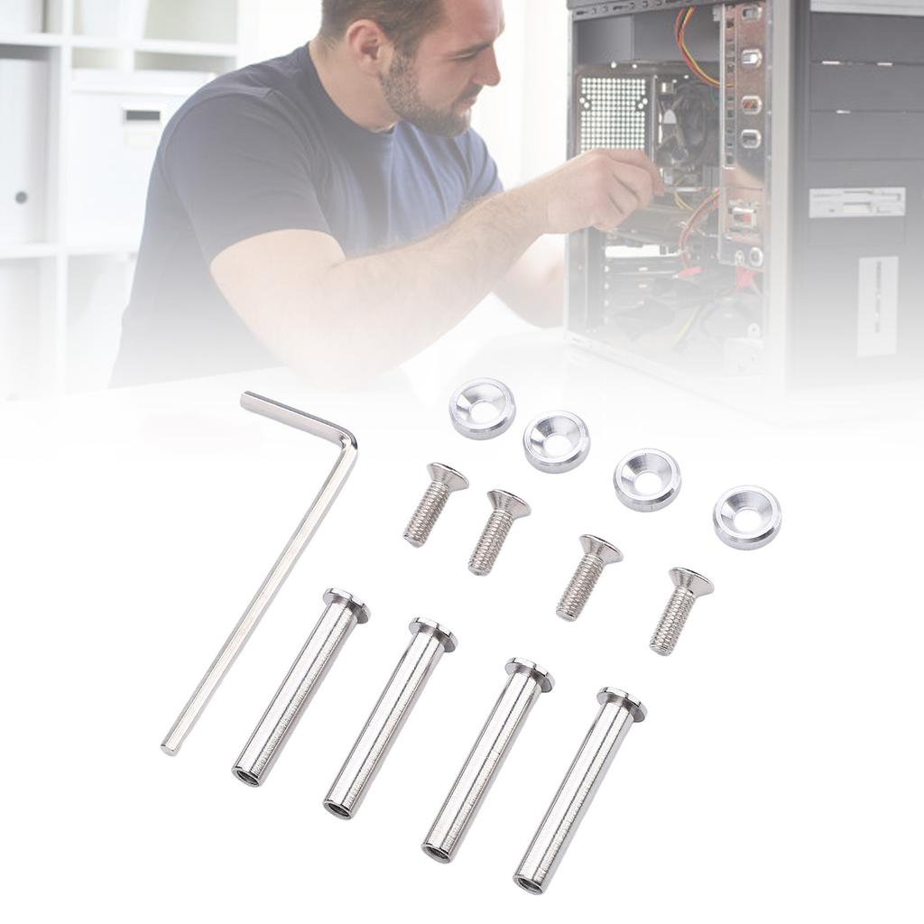 Винты для корпуса компьютера, вентилятора, CPU, крепления вентилятора охлаждения ПК, набор из нержавеющей стали с шайбами, анодирование цвета