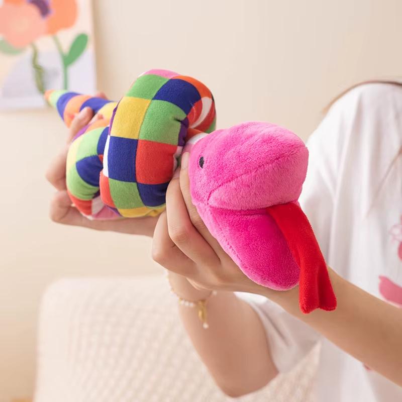 Cute Anime Elmer Elephant Figure Plush Toy Stuffed Cartoon Bear Snake Dolls Soft Animals Pillow for Kids Xmas Halloween Gifts