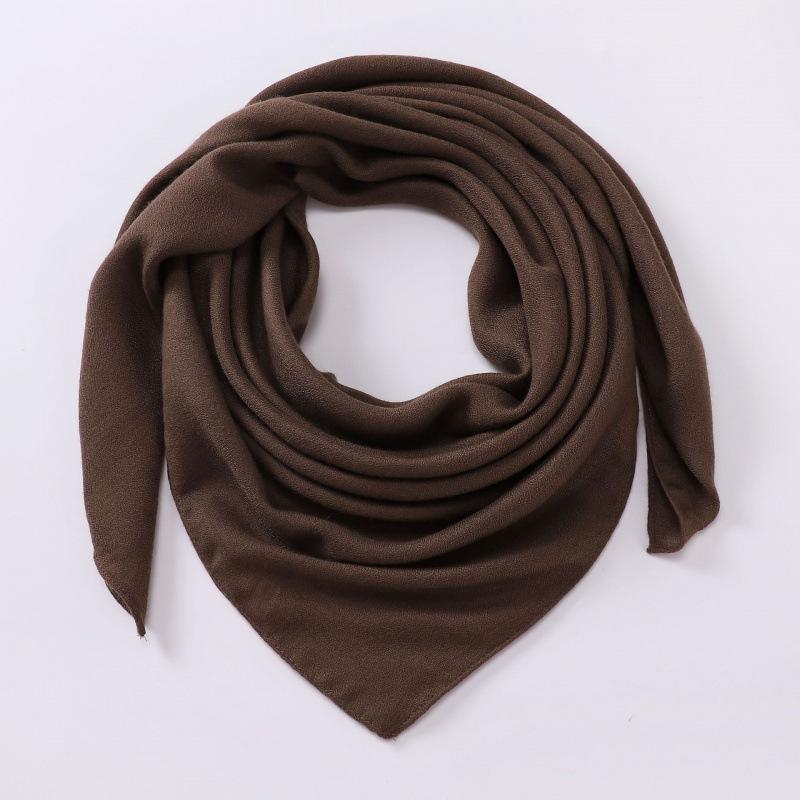 91cm solid color cotton-linen scarf headscarf, vintage square scarf, gauze scarf, shawl, breathable headscarf, women's wholesale