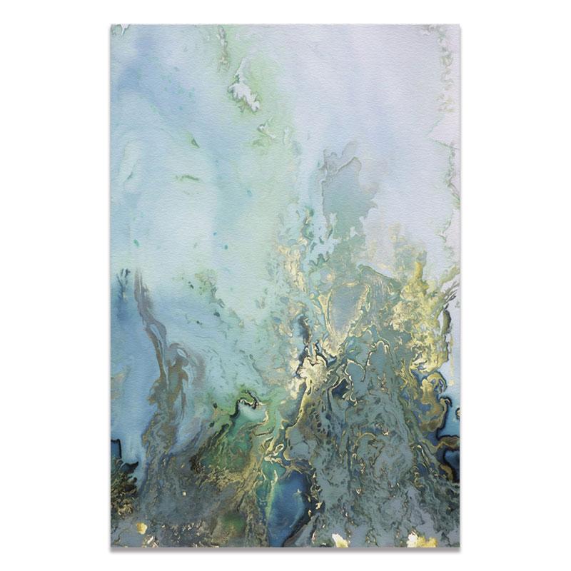 Marble Wall Art Canvas Painting Abstract Pictures Blue and White Canvas Art Posters and Prints Modern Home Living Room Decor