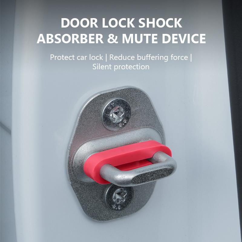 Силиконовые амортизирующие накладки на замки дверей автомобиля - Виброгасящие бесшумные демпферы (4 шт)