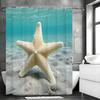 Занавеска для душа Морская звезда Оушен Бич, Декоративная занавеска для душа для ванной, Водонепроницаемая занавеска для душа с крючками