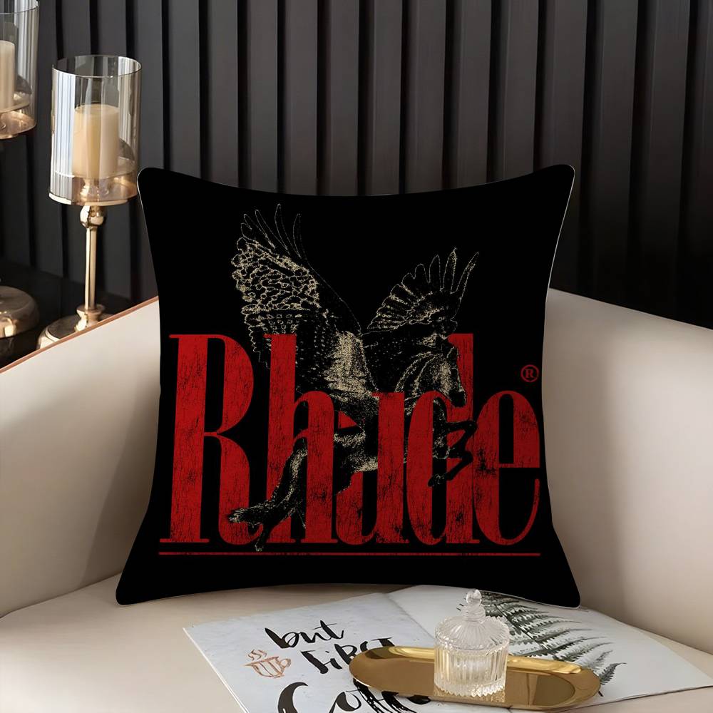 Fashion Brand R_RHUDEs Pillow Case Home Dorm Chair Back Short Plush Double-sided Printing Office Nap Time Cushion Cover